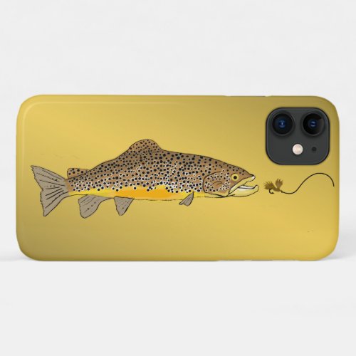 Fly Fishing Brown Trout iPhone 11 Case