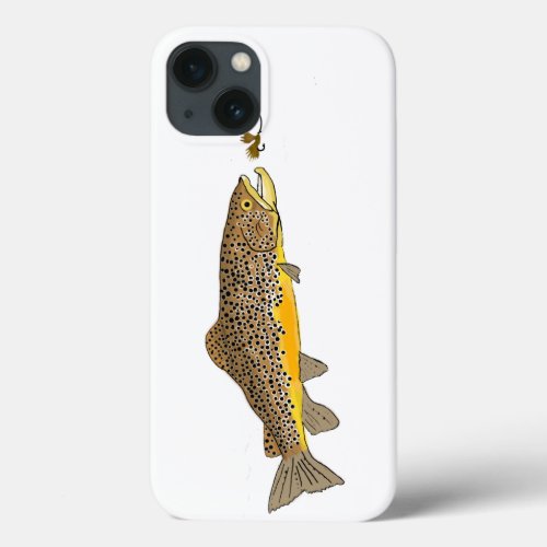 Fly Fishing Brown Trout iPhone 13 Case