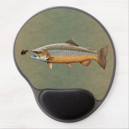 Fly Fishing Brown Trout Gel Mouse Pad