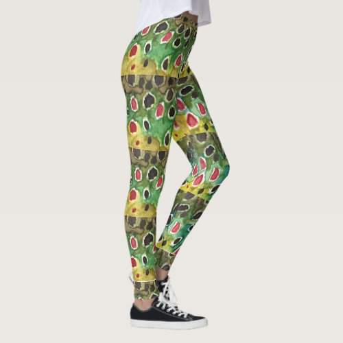 Fly Fishing Brown Trout Ichthyology Awesome Leggings