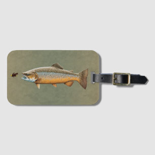 Fly Fishing Brown Trout Luggage Tag