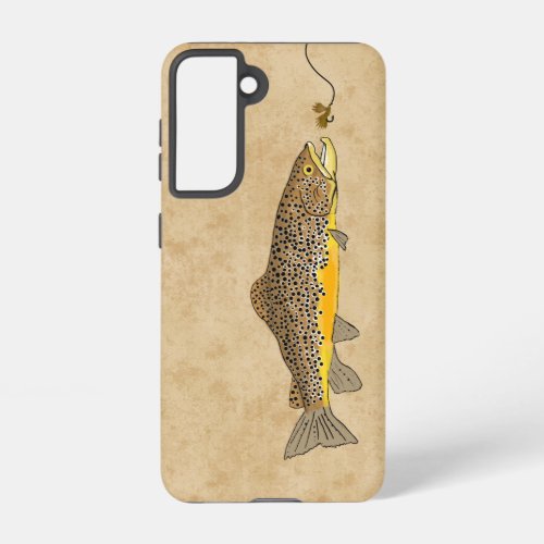 Fly Fishing Brown Trout Samsung Galaxy S21 Case