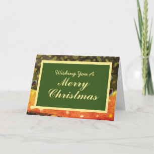 Fly Fishing Brown Trout Skin Christmas Holiday Card