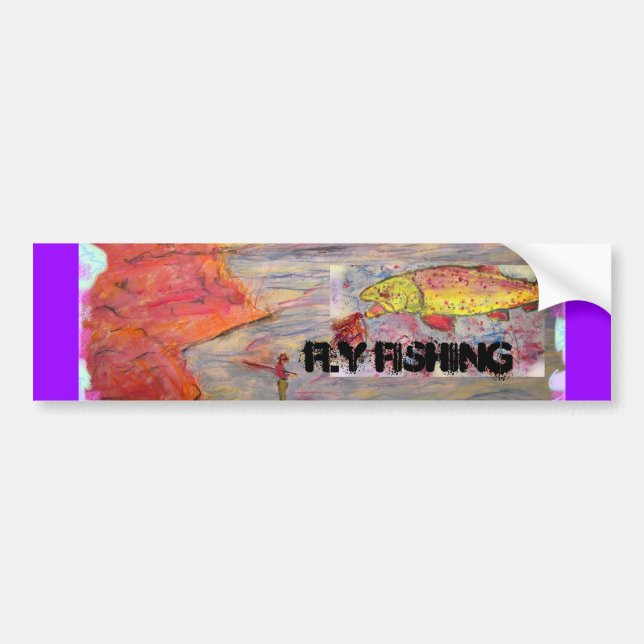 fly fishing bumper sticker (Front)