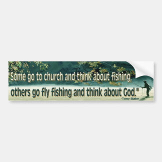 Fly fishing bumper sticker