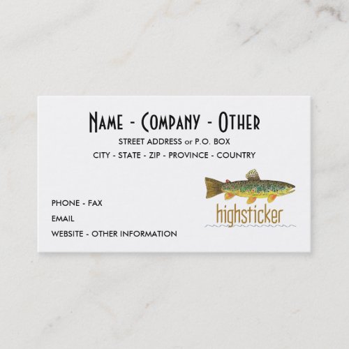 Fly Fishing Business Card