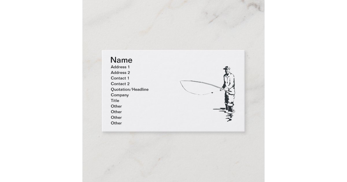 Trout Fly Fishing Business Card