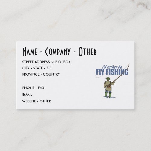 Fly Fishing Business Card