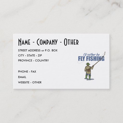Customizable Fly Fishing Business Cards