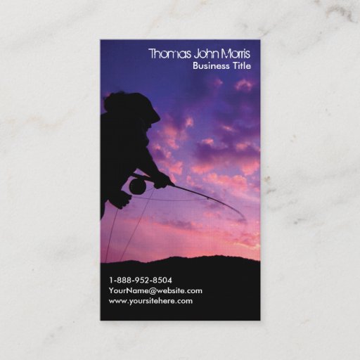 Customizable Fly Fishing Business Card