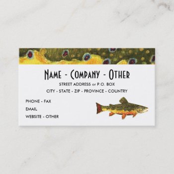 Fly Fishing Business Card by TroutWhiskers at Zazzle
