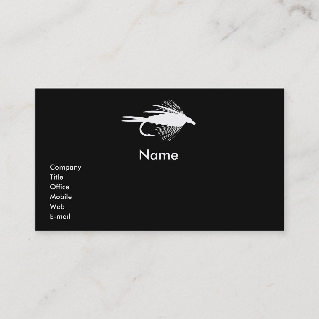 FLY FISHING BUSINESS CARD Zazzle