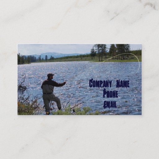 Customizable Fly Fishing Business Card Template