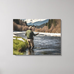 Fly Fishing Canvas Print