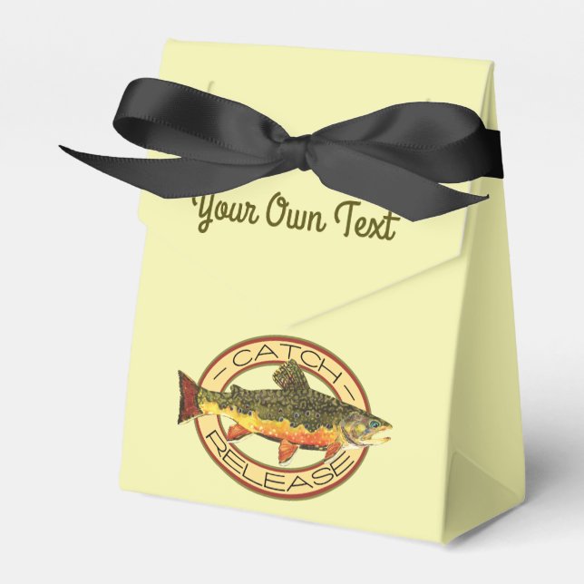 Fly Fishing Catch Release Party Favor Boxes (Front Side)