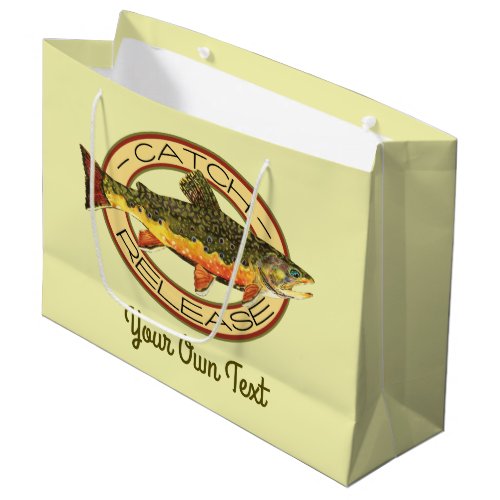 Fly Fishing Catch Release Party Large Gift Bag