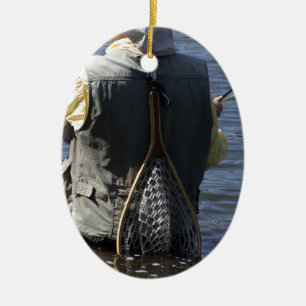 Fly Fishing Ceramic Ornament