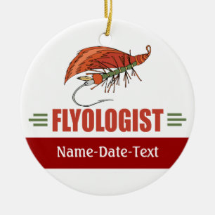 Fly Fishing Ceramic Ornament