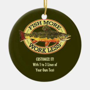 Fly Fishing Ceramic Ornament
