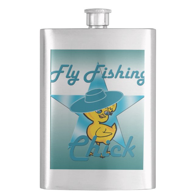 Fly Fishing Chick #7 Flask (Front)