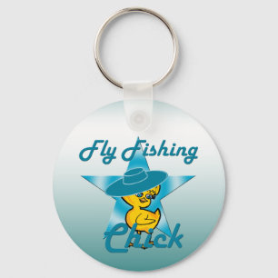 Fly Fishing Chick #7 Keychain