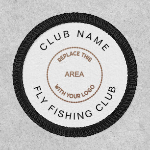Fly Fishing Club Logo Name Fully Customisable Patch