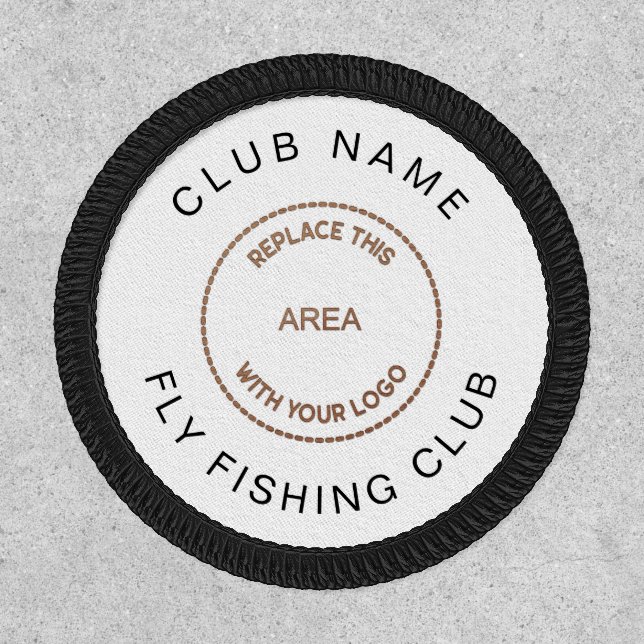 Fly Fishing Club Logo Name Fully Customisable Patch (Front)