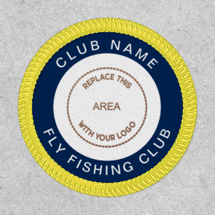 Fly Fishing Club Name Logo Fully Customisable Patch
