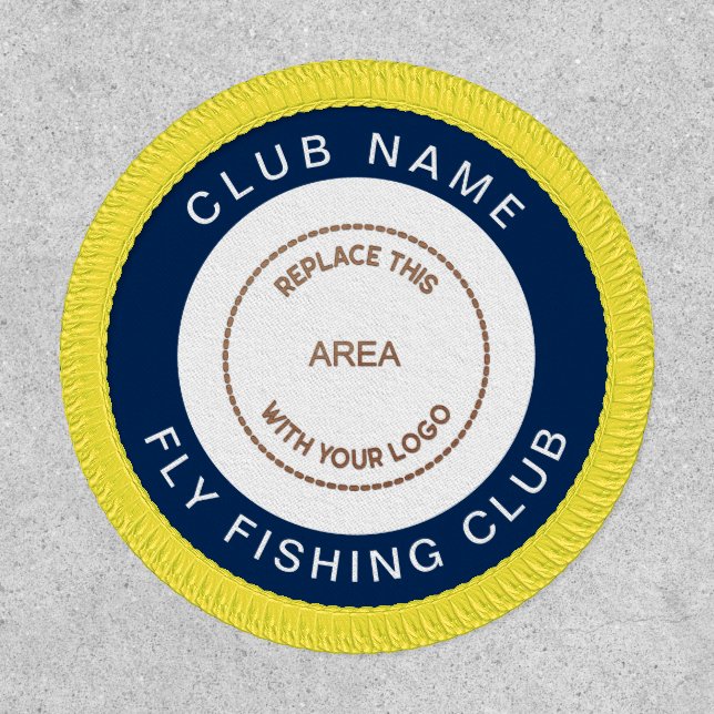 Fly Fishing Club Name Logo Fully Customisable Patch (Front)