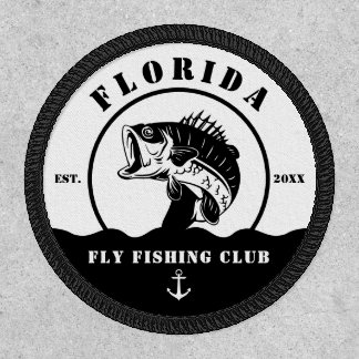 Fly Fishing Club trip Fisherman camping Leather Pa Patch