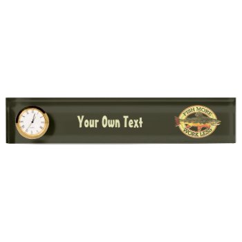 Fly Fishing Desk Name Plate by TroutWhiskers at Zazzle