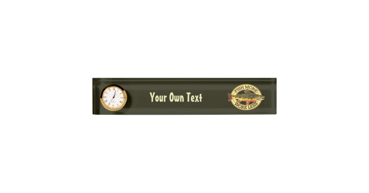 Fly Fishing Desk Name Plate Zazzle