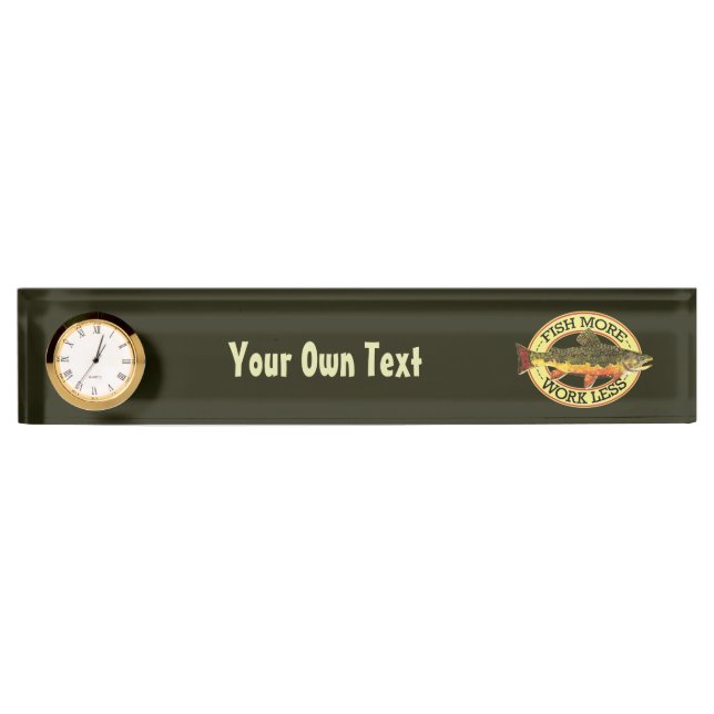 Fly Fishing Desk Name Plate (Front)