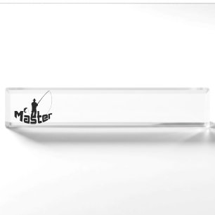 Fly fishing desk name plate
