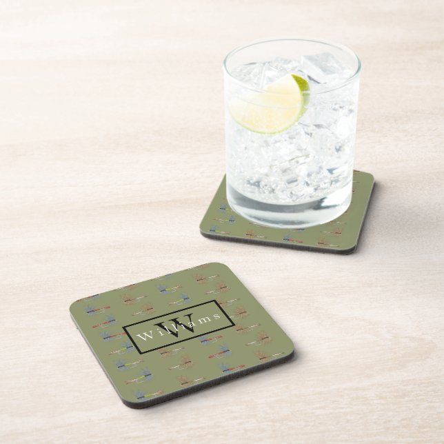 Fly Fishing Enthusiast  Beverage Coaster (Right Side)