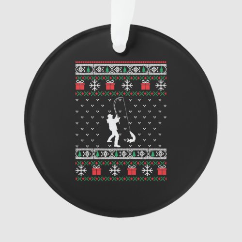 Fly Fishing Fish Ugly Christmas Sweater Xmas Gifts Ornament