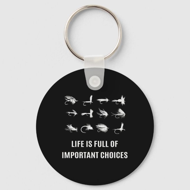 Fly Fishing Fisherman Angler Gift  Keychain (Front)