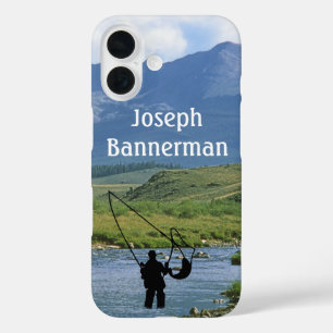 Fly Fishing - Fisherman in stream Personalize iPhone 16 Case