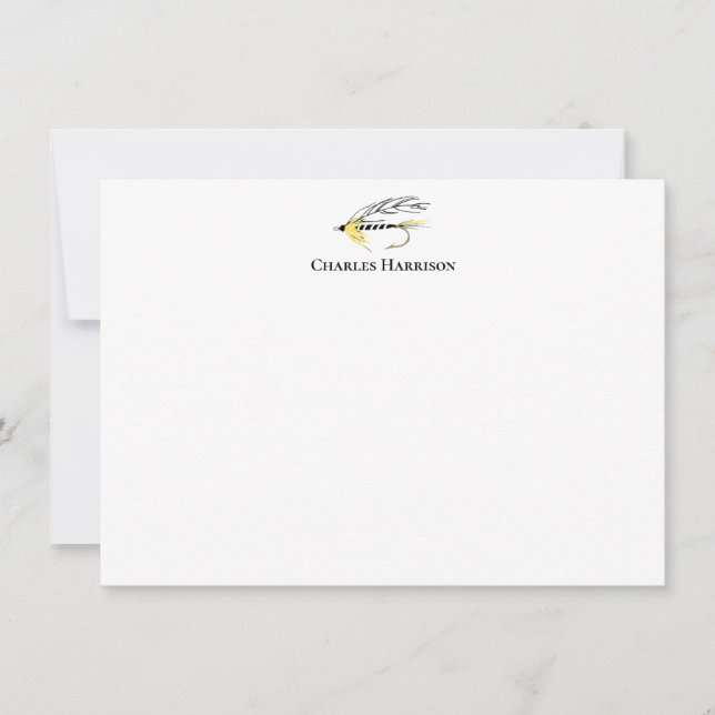 Fly Fishing Flat Note Card (Front)