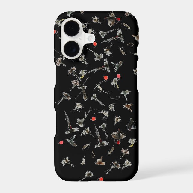 Fly fishing flies iphone case (Back)