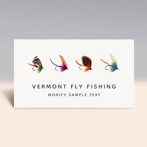 Fly Fishing Flies Professional Fisherman Business Card