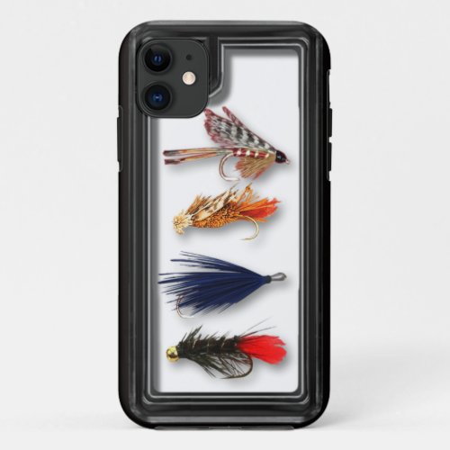 Fly fishing flies _ realistic box iPhone 11 case