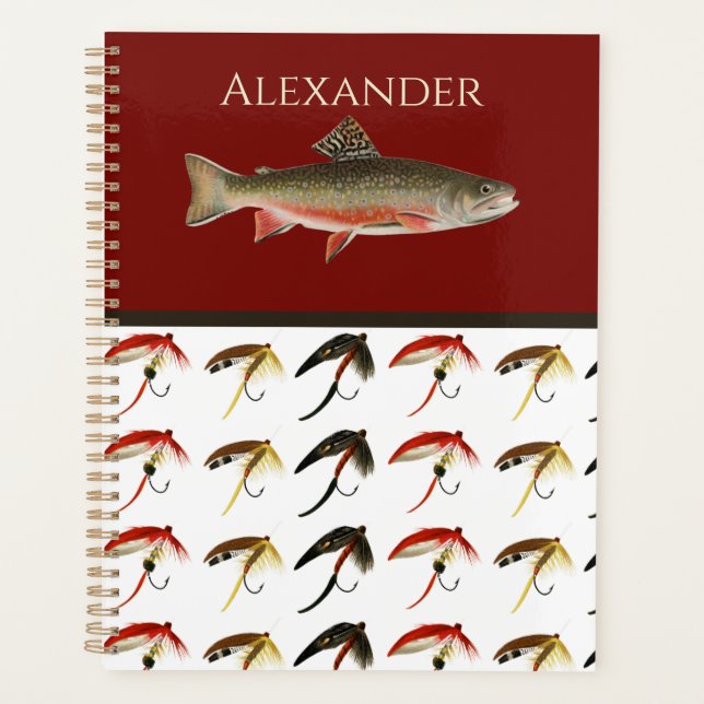  Fly Fishing Flies  Rustic Salmon Planner (Front)