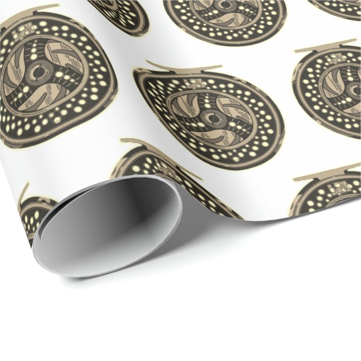 Fly Fishing Fly Reel Fisherman's Party Wrapping Paper | Zazzle