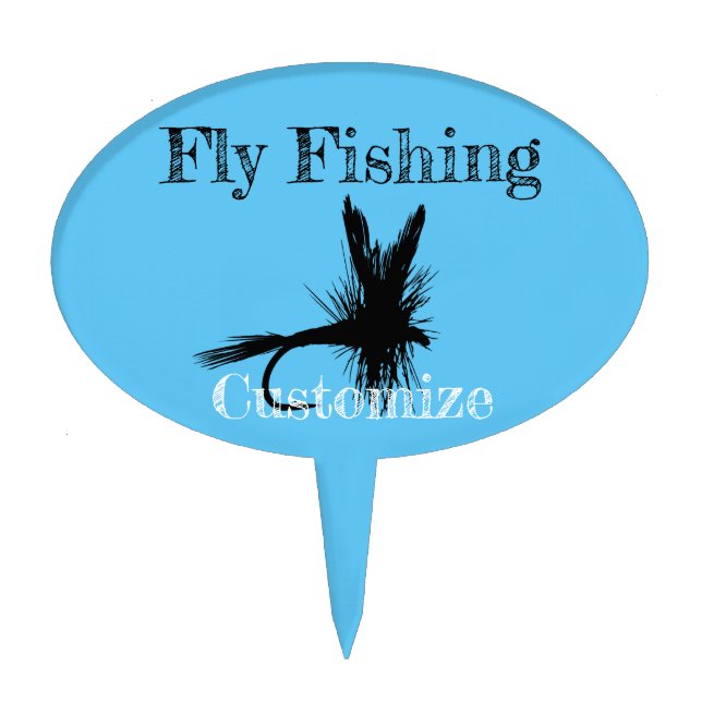 Fly Fishing Fly Thunder_Cove Cake Topper (Front)