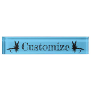 Fly Fishing Fly Thunder_Cove Desk Name Plate