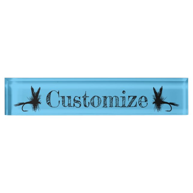 Fly Fishing Fly Thunder_Cove Desk Name Plate (Front)