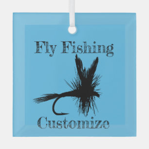 Fly Fishing Fly Thunder_Cove Glass Ornament