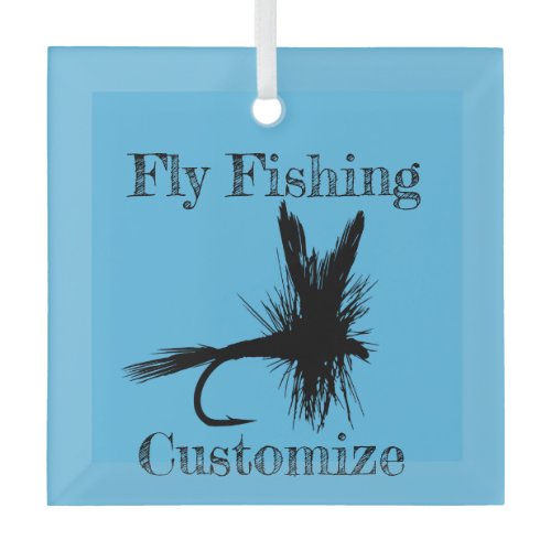 Fly Fishing Fly Thunder_Cove Glass Ornament