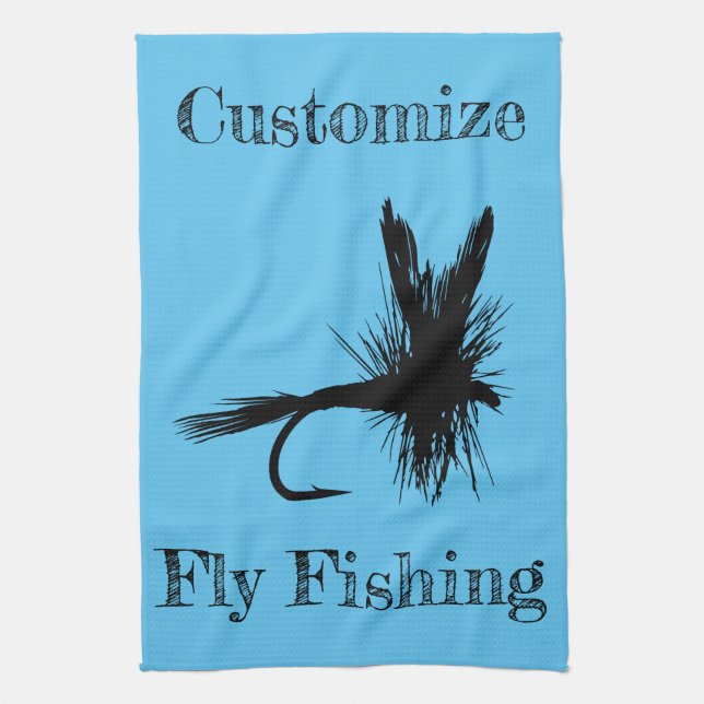 Fly Fishing Fly Thunder_Cove Kitchen Towel (Vertical)